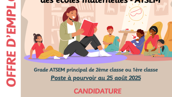 Offre d'emploi Agent(e) territorial(e) spécialisé(e) des écoles maternelles - ATSEM